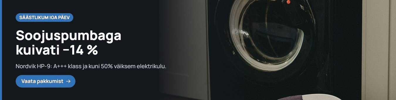 Soojuspumbaga kuivati −14 %