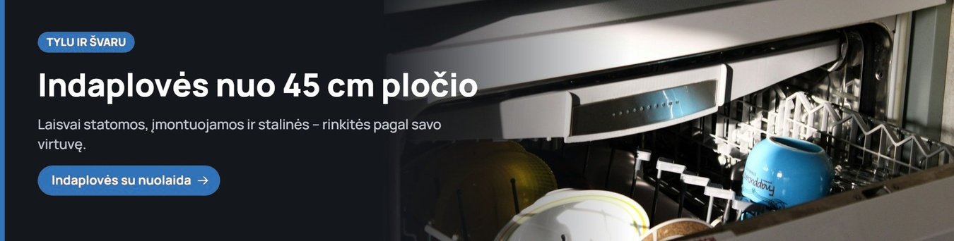 Indaplovės nuo 45 cm pločio