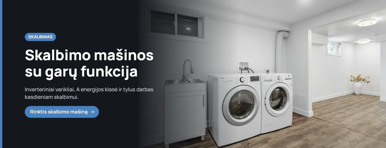 Skalbimo mašinos su garų funkcija