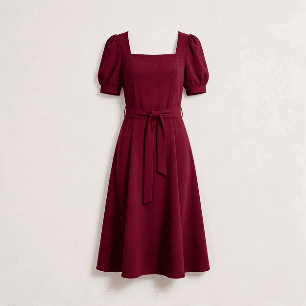 Aurela Lina midi suknelė – bordo
